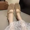 Sapatos Mary Jane Vazados para Mulheres, Novo Estilo Verão 2026, Sandálias Slip-On Respiráveis com Solas Macias para o Dia a Dia