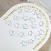 Moderna Nueva Decoración de Uñas Sal Marina Cristalina Pedrería Transparente Fondo Irregular Puntiagudo Aurora Iridiscente Corazón Torcido Decoraciones para Uñas