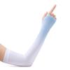 Mangas de hielo con protección solar, mangas de seda de hielo con degradado de verano para mujer, resistentes a los rayos UV, repelentes de mosquitos, mangas de montar para exteriores