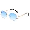 Nuevas gafas de sol personalizadas con borde ovalado transfronterizo para mujer, moda 2023, gafas de sol progresivas con diseño de océano para fotógrafos callejeros.