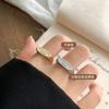Lan Zhi Baño de Oro Real Anillo Abierto de Metal Simple Nicho Estilo Frío Ins Herraje Personalizado Anillo para Chica