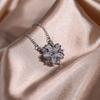 KYZC Juego de Joyería de Boda de Zircón Rosa para Mujer Pendientes Collar Anillo Juego de Tres Piezas Transfronterizo Europeo y Americano