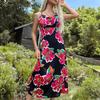 Vestido largo con estampado de ropa de mujer transfronteriza europea y americana de verano 2023 de Amazon Independent Station Foreign Trade