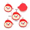 Serie Navideña de Resina DIY Colgante de Papá Noel Regalo Muñeco de Nieve Pulsera Llavero Colgante Decorativo W462