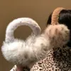 Orejeras Cálidas de Invierno Estilo Coreano para Mujer, Orejas de Oso Lindas de Imitación de Visón, Orejeras Gruesas de Felpa Plegables para Mujer, Orejeras