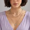 Joyería transfronteriza europea y americana, elegante y a la moda, accesorios de cadena gruesa con personalidad, collar de lentejuelas redondas con cadena de suéter multicapa para mujer