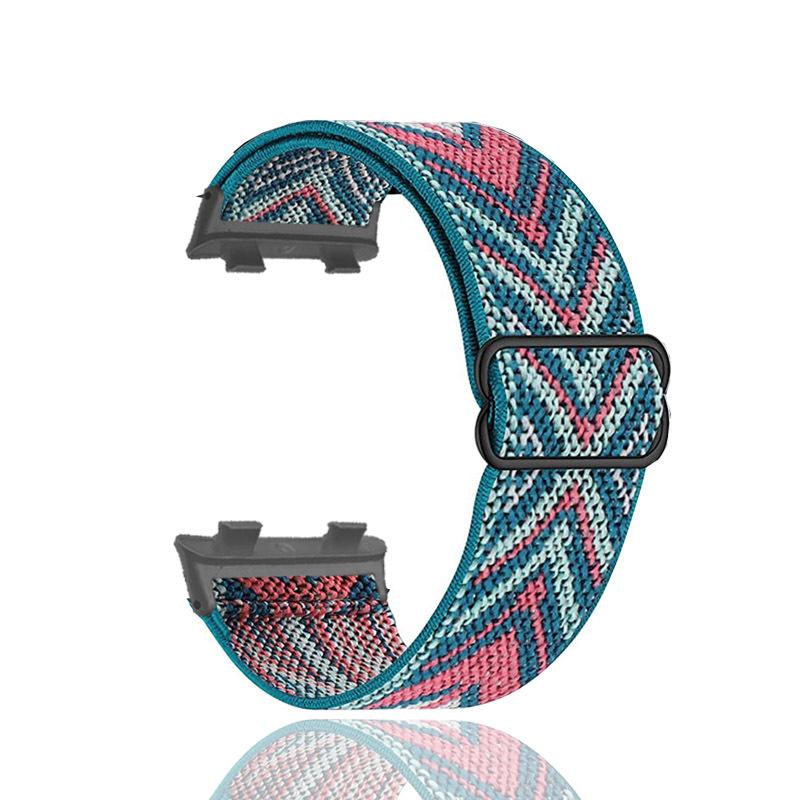 OPPO watch 弹力表带 绿粉箭头