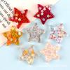 Accesorios de resina con lentejuelas de estrella de cinco puntas, accesorios para el cabello con forma de estrella, material de clip BB, crema de pegamento, accesorios para fundas de teléfono móvil, parche para zapatos con agujeros