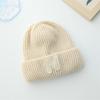 Gorro para Niños Estilo Coreano Otoño e Invierno Gorro de Punto con Cinta con Letra N para Niños y Niñas Lindo Cálido de Lana a la Moda