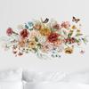 Planta Flor Flor Mariposa Adhesivo de Pared Decorativo Sala de Estar Entrada Dormitorio Pintura Autoadhesiva Adhesivo de Pared Removible de PVC