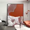 Pintura decorativa minimalista nórdica moderna para sala de estar, hotel, restaurante, pasillo, pintura de fondo vertical grande para escaleras, mural