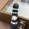 Anel Aberto de Zircônia Cravejado com Diamante de Luxo Leve Letra H Girassol Laço de Renda Anel Delicado para Empilhar Anel Super Fada