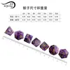 Jogo de Tabuleiro Dungeons and Dragons Dados Conjunto de 7 Peças Dados de Jogo Multilaterais Dnd Rpg Dados de Ametista Natural