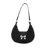 Bolsa Pequena Feminina Tendência Laço 2026 Cor Sólida Nova Moda Texturizada Casual Corrente Ombro Transversal Axila