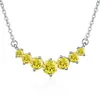 Nuevo collar de moissanita de un quilate con cara sonriente de siete estrellas y colgante recto, collar simple y elegante para mujer