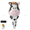 Globo de Dibujos Animados Globo de Aluminio Negocio Pequeño Empuje Venta al por Mayor Mini Animal Pequeño Dinosaurio Palo de Mano Globo de Película de Aluminio