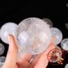 Bola de cristal blanco natural de alta calidad, bola de cristal blanca decorativa, matriz de siete estrellas de cristal, fábrica de bolas de cristal Donghai, venta al por mayor