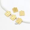 Colgante Pequeño de Ábaco con Carácter de Fortuna de Oro Real Chapado en Oro de 18 Quilates para Joyería DIY, Dijes Pequeños, Aretes, Colgantes para Orejas, Pulseras, Collares D105