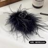 K-Style de Clip de Pluma Estilo Ins Clip para el Cabello de Alta Gama Clip de Avestruz para el Cabello de Mujer Parte Posterior de la Cabeza Clip de Tiburón de Felpa Clip para el Cabello