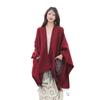 Novo estilo com bolso Xinjian Xizang capa xale tricotado Yunnan ponto turístico atacado franja xale quente feminino