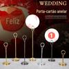 Placa de número de mesa de aço inoxidável suporte para pratos de refeição placa de mesa de hotel clipe de menu clipe de número placa de casamento assento cartão placa de número de mesa
