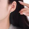 Brincos de pérolas de luxo estilo francês, pequenos, círculo, novidades, brincos de nicho da moda, brincos de alta qualidade sem cor para mulheres