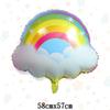 Nuevo Globo de Película de Aluminio con Borlas de Arco Iris y Nubes de Dibujos Animados Decoración para el Día del Niño Fiesta de Cumpleaños Globo Venta al por Mayor