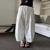 Cintura Elástica Moda Dulce Pantalones Linterna Pantalones Piña Mujer Verano 2025 Nuevos Holgados Delgados Petite Acortados Pantalones Modernos