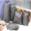 Bolsa de Almacenamiento de Tela Impermeable para Gafas, Gafas de Sol, Auriculares, Cables de Datos, Pendientes, Collares, Pinzas para el Cabello, Bolsa con Cordón