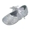 Sapatos de Princesa para Menina 2026 Primavera/Outono Novos Sapatos de Princesa Estilosos para Crianças Solado Macio Laço de Renda Sapato de Cristal para Menina
