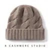 Chapéu de Tricô de Caxemira Espesso para Homens e Mulheres Chapéu de Proteção para as Orelhas de Inverno Touca de Caxemira Nova Versátil para Ciclismo Chapéu para o Frio