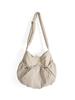 Nova Bolsa de Ombro Plissada com Cordão de Design Nicho Coreano, Leve, Casual, Versátil, Grande Capacidade, Transversal, Tote