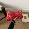 Cachecol de renda estilo coreano com laço, novo design casual para mulheres, bolsa de corrente estilo preguiçoso, bolsa de ombro, bolsa de axila