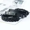 Set de 4 Pulseras de Cuero Tejidas Estilo Nuevo Retro Transfronterizo, Pulsera de Cuero Simple para Hombres, Accesorios de Mano de Cuero, Joyería para Hombres, DIY