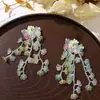 Fotografia Original Campo Verde de Início de Primavera Mar de Flores Flor de Franja DIY Brincos Pequenos Frescos Brincos Grampo de Cabelo Feminino Broche Acessórios