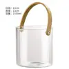 Balde de Gelo Simples para Vinho de Gelo de Vidro Borossilicato com Barra de Alça Bebidas Alcoólicas Vinho de Gelo Bar de Jantar Clube de Whisky Balde de Gelo