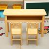Mesas e Cadeiras de Estudo, Conjunto de Mesa Dupla de Estudo Infantil em Madeira Maciça, Mesas e Cadeiras de Jardim de Infância, Quarto Infantil