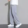 Calça de Seda Gelo Estilo Japonês para Homens 2026 Nova Verão Fina Tendência Marca Solta Reta Casual Calças Masculinas