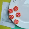 Invierno Año Nuevo Rojo Festivo Texto Resina Accesorios DIY Funda de Teléfono Parche para Zapatos Decoraciones Colgantes Mayoreo