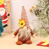 Novas Decorações de Ação de Graças Boneca Sem Rosto Duende Enfeites Festival da Colheita Girassol Bordo Boneco Rudolph