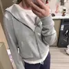 Nueva moda de primavera y otoño: Sudadera con capucha de estilo americano de moda para mujer, con un diseño único y un color rojo rosa que hace que la piel se vea más clara