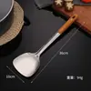 Espátula de aço inoxidável colher de sopa peneira pá de fritura colher de arroz pá de cozinha doméstica suprimentos de cozinha conjunto de utensílios de cozinha