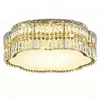 Luminária de teto de cristal em aço inoxidável, luminária de quarto de luxo leve, luminária elegante de alto padrão para sala de estar e hall, luz LED principal para quarto de dormir e sala de jantar