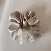 Scrunchie Patchwork de Renda Cetim de Alta Qualidade para Mulheres, Estilo Coreano Doce Versátil Prendedor de Cabelo Acessório de Cabelo Elástico