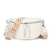 Bolso de Media Luna Explosivo de Cuero Genuino para Mujer Bolso Superior de Piel de Vaca Bolso tipo Silla de Montar de Moda Casual Bolso de Pecho Bolso Cruzado al Hombro para Mujer