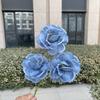2024 nuevo azul brumoso económico boda auditorio flores techo fila flores al por mayor