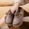 Mules de Mujer con Suela Gruesa para Aumentar Altura, Puntera Cerrada, Estilo Birkenstock, para Exteriores, Antideslizantes, Modernos, Casuales