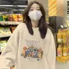 Sudadera Retro Americana de Cuello Redondo para Mujer, Primavera y Otoño 2025, Chaqueta Oversize de Diseño de Nicho Delgado, Top de Marca de Moda