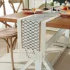 Caminho de Mesa Simples de Algodão e Linho, Toalha de Mesa Longa para Sala de Jantar, Capa para Rack de TV, Armário, Sapateira, Gabinete Rústico para Mesa de Centro, Metabo