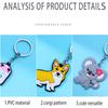Lindo llavero de perro mascota Corgi llavero creativo colgante de Koala llavero colgante con termómetro